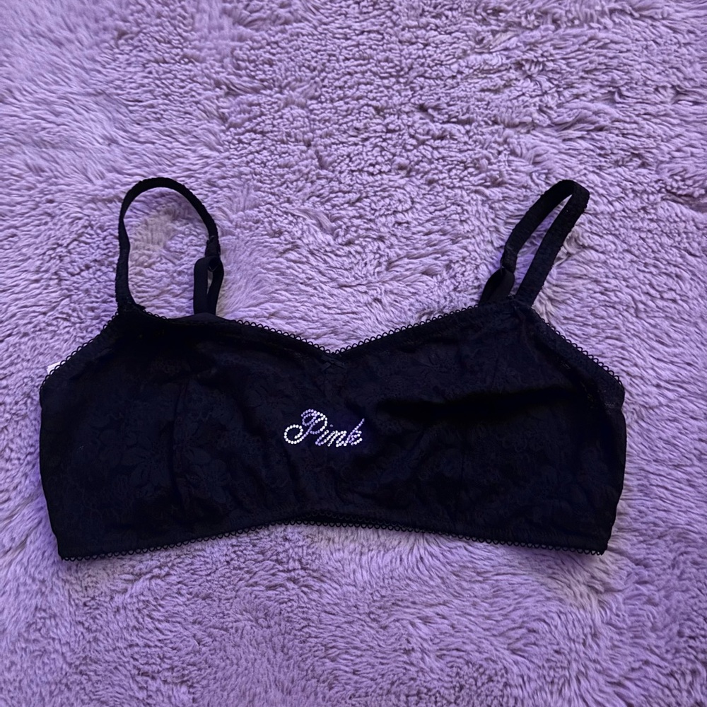 NWOT- PINK Victoria's Secret BLING lace Bralette! 💎💎💎